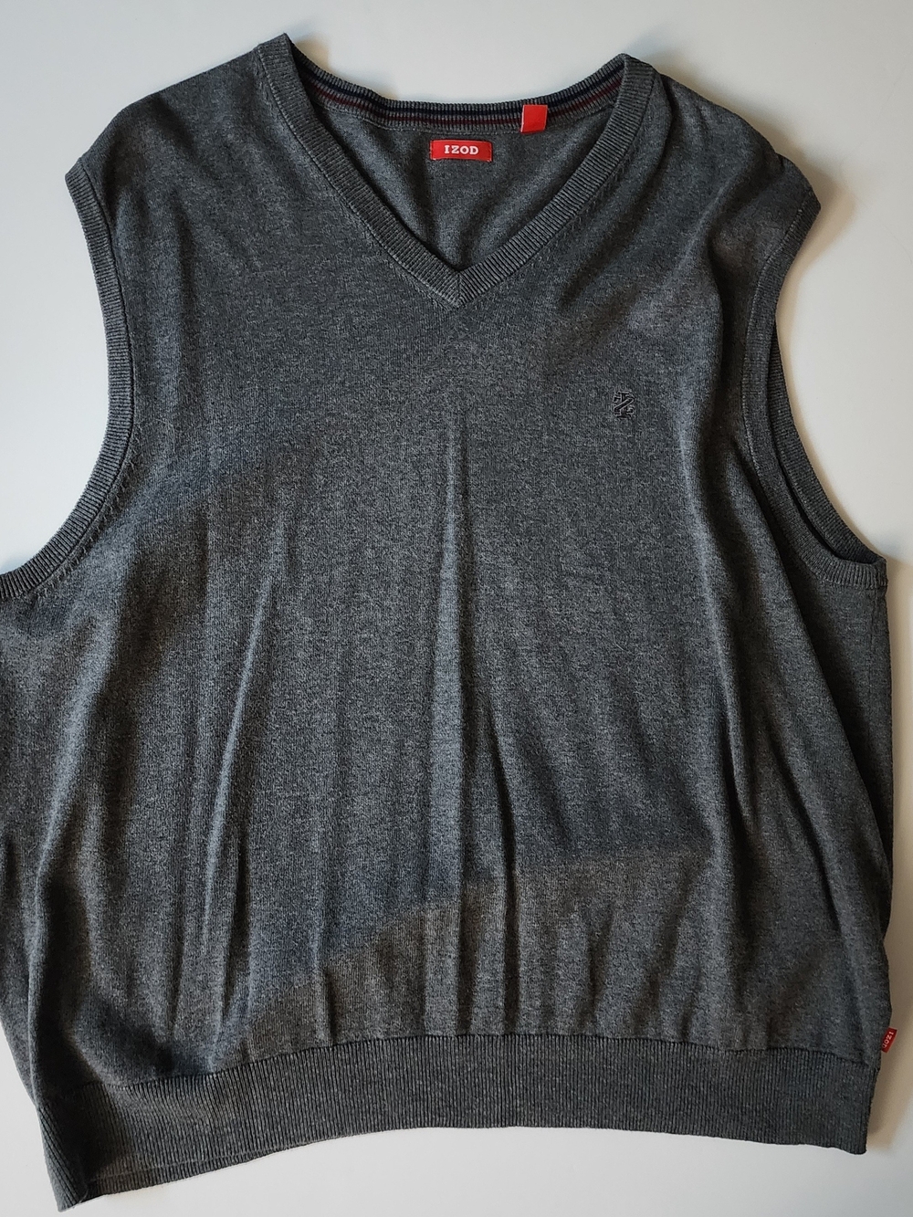 Izod Charcoal Gray V-Neck Sweater Vest